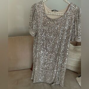Silver sequins dress